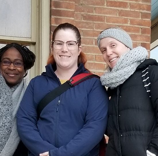 PhD Students in front of Hull-House