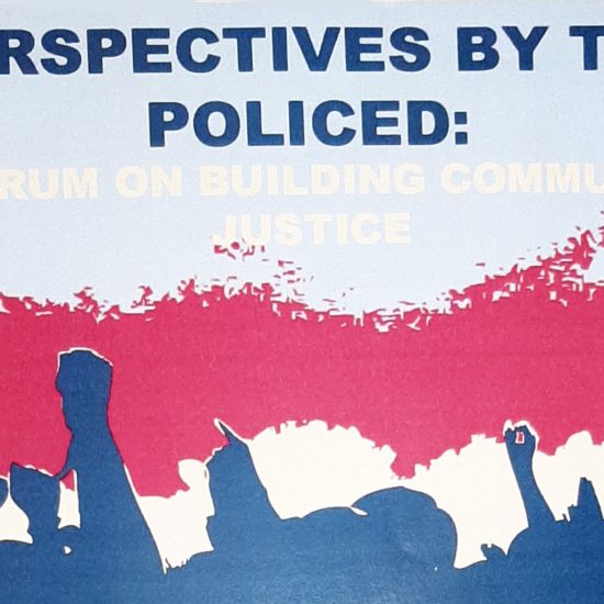 flyer from public forum on community justice